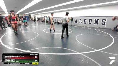 285 lbs Semifinal - Colin Chan, El Dorado High School vs Armando Gonzales, Legacy WC