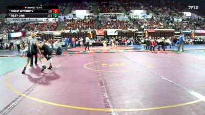 A - 118 lbs Cons. Semi - Riley Orr, Libby / Troy vs Philip Westrick, Lockwood (Billings)