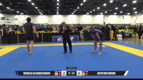 Justin Ron Coggins vs Nicholas Alexander Renaud 2025 World IBJJF Jiu-Jitsu No-Gi Championship