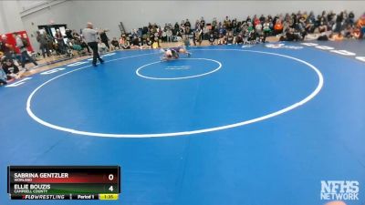 105 lbs Quarterfinal - Ellie Bouzis, Campbell County vs Sabrina Gentzler, Worland