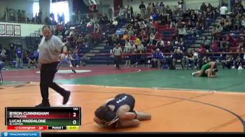 132 lbs Cons. Round 5 - Byron Cunningham, St. Augustine vs Lucas Maddalone, El Capitan