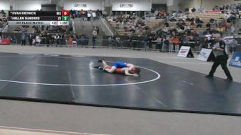 AA 150 lbs 1st Place Match - Kellen Sanders, Cleveland High School vs Ryan Dietrick, Ravenwood High School