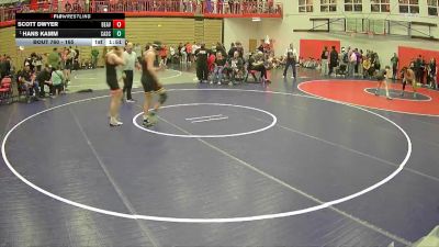 165 lbs Champ. Round 3 - Hans Kamm, Cascade vs Scott Dwyer, Beaverton