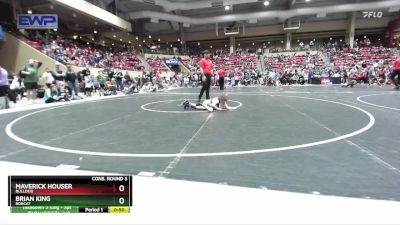 55 lbs Cons. Round 3 - Maverick Houser, Bulldog vs Brian King, Bobcat