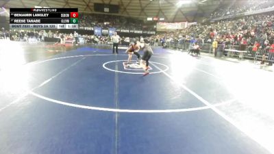 Boys 2A 120 lbs Champ. Round 1 - Reese Tanabe, Cleveland vs Benjamin Langley, Cedarcrest