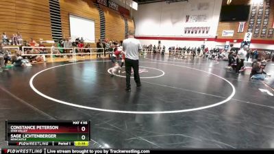 100 lbs Cons. Round 2 - Constance Peterson, Star Valley vs Sage Lichtenberger, Newcastle