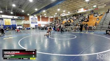 132 lbs Quarterfinal - Ethan Low, Gabrielino vs Gavvin Stephens, Huntington Beach