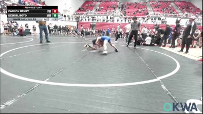 76 lbs Quarterfinal - Cannon Henry, Piedmont vs Ezekiel Boyd, Harrah Little League Wrestling