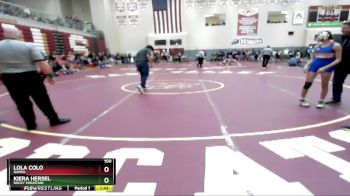 100 lbs Champ. Round 2 - Kiera Hersel, Rocky Mountain vs Lola Colo, Nampa