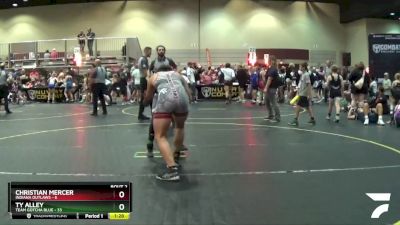 200 lbs Quarterfinals (8 Team) - Christian Mercer, Indiana Outlaws vs Ty Alley, Team Gotcha Blue