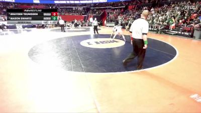 1A 120 lbs Semifinal - Mason Swartz, Fithian (Oakwood) vs Brayden Teunissen, Woodstock (Marian)