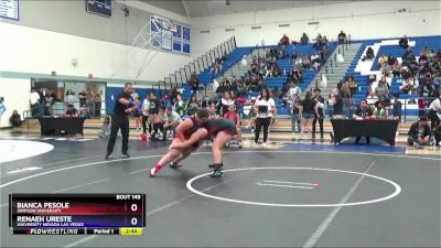 207 lbs Semifinal - Renaeh Ureste, University Nevada Las Vegas vs Bianca Pesole, Simpson University