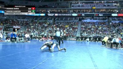 2A-113 lbs Champ. Round 1 - Thomas Zabka, Algona vs Hunter Campion, Anamosa