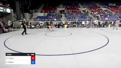 120 lbs Cons 64 #1 - Kash Long, CO vs Jackson Olson, IL