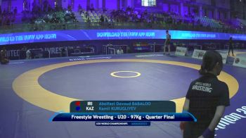 97 kg 1/4 Final - Abolfazl Babaloo, Iran vs Kamil Kurugliyev, Kazakhstan