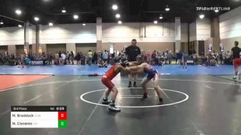 92 lbs 3rd Place - Matthew Braddock, Florida vs Matheo Cisneros, Top Brother USA