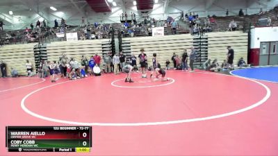 72-77 lbs Round 3 - Coby Cobb, Perry Meridian WC vs Warren Aiello, Center Grove WC