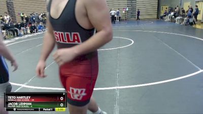 215 lbs Round 2: 1:30pm Fri. - TETO HARTLEY, Wasilla High School vs Jacob Lehman, Palmer High School