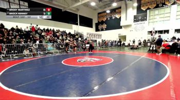 157 lbs Cons. Round 2 - Brody Martinez, Palm Desert vs Brock Kenney, Trabuco Hills
