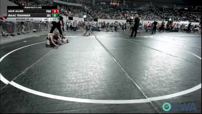 52 lbs Round Of 32 - Jack Allen, Ponca City Wildcat Wrestling vs Isaac Tessneer, Shelton Wrestling Academy