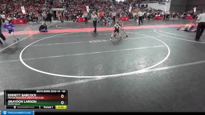 63 lbs Cons. Round 2 - Emmett Babcock, Milton Monsters Wrestling Club vs Graydon Larson, River Falls