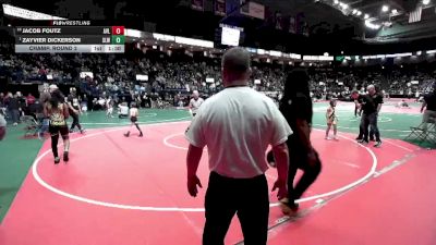130 lbs Champ. Round 2 - Zayvier Dickerson, SLW1 vs Jacob Foutz, AVL1
