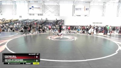 87 lbs Cons. Round 5 - Coltan Hill, Gorilla Grapplers vs Nicholas Sackaris, Long Beach Gladiators Wrestling