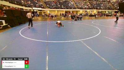 5th - 6th grade - 78 Cons. Round 1 - Wyatt Michelson, Moen Wrestling Academy vs Lance Croushorn, Powerhouse Wrestling Club