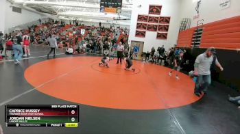130 lbs 3rd Place Match - Jordan Nielsen, Lander Valley vs Caprice Hussey, Thunder Basin High School