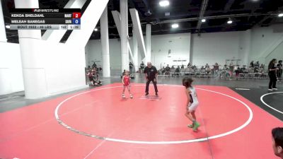 46 lbs Semifinal - Kekoa Sheldahl, Mantanona TC vs Meleah Banegas, Savage House WC