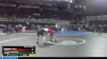 120 lbs Champ. Round 2 - Eziequel Vela, Oakdale vs Josiah Sandoval, Elk Grove