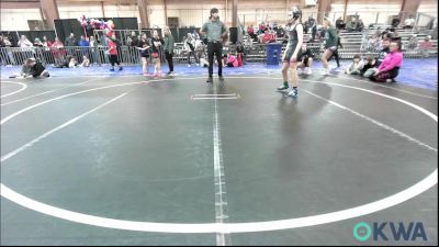 70-74 lbs Rr Rnd 2 - Jaycie Harmon, Powerhouse Blue vs Karleigh Sneed, Chickasha Youth Wrestling