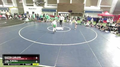 84 lbs Champ Round 1 (16 Team) - Easton Carlson, Sanderson Wrestling Academy vs Cael Purcell, Idaho 2