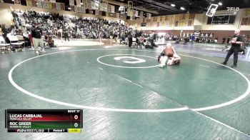113 lbs Champ. Round 1 - Lucas Carbajal, Temecula Valley vs Roc Greer, Murrieta Valley