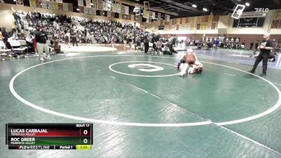 113 lbs Champ. Round 1 - Lucas Carbajal, Temecula Valley vs Roc Greer, Murrieta Valley