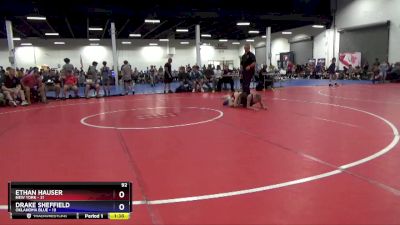 92 lbs Round 2 (8 Team) - Ethan Hauser, New York vs Drake Sheffield, Oklahoma Blue