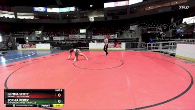 133 lbs Semifinal - Sophia Perez, Grindhouse Wrestling Club vs Gemma Scott, Valiant College Prep