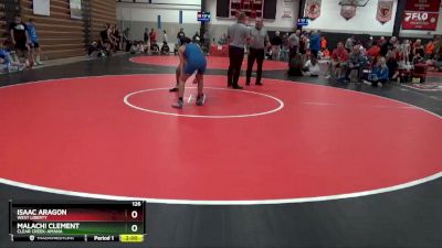 126 lbs Round 1 - Isaac Aragon, West Liberty vs Malachi Clement, Clear Creek-Amana