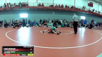 95 lbs Cons. Round 3 - Jade Newman, Yorktown Wrestling Club vs Candee Smith, Unattached