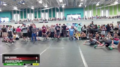 72 lbs Round 7 (10 Team) - Kade Moder, Gate Keepers Athletics vs Savannah Phelan, U2 Upstate Uprising