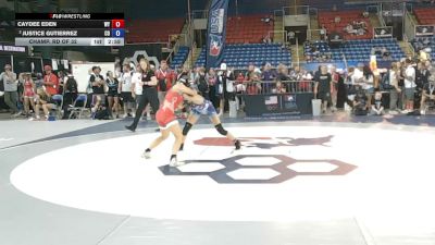 100 lbs Champ. Rd Of 32 - Caydee Eden, Wyoming vs Justice Gutierrez, Colorado