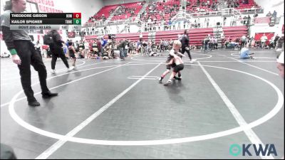 40 lbs Round Of 16 - Theodore Gibson, Team Nomad vs Kailor Spigner, Tonkawa Takedown Club