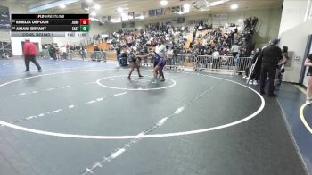 145 lbs Cons. Round 3 - Amani Bryant, Eastside vs Emelia Defour, Jordan