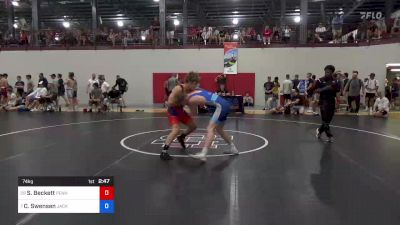 74 kg Round Of 32 - Sam Beckett, Pennsylvania vs Cael Swensen, Jackrabbit Wrestling Club