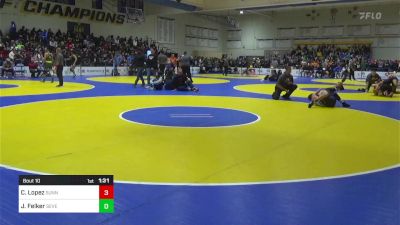 123 lbs Round Of 64 - Chris Lopez, Sunnyside (AZ) vs Jaxon Felker, Severance (CO)