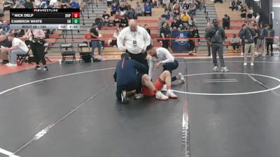 165 lbs Champ. Round 1 - Cameron White, Bridgeport vs Nick Delp, Shippensburg