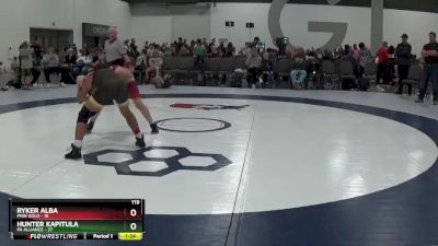 119 lbs Round 4 (6 Team) - Hunter Kapitula, PA Alliance vs Ryker Alba, PNW Gold