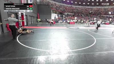 140 lbs Cons. Round 4 - Wyatt Ryan, Cadott vs Westin Weichart, Shiocton