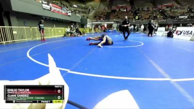 114 lbs Cons. Round 3 - Ojani Sandez, Community Youth Center - Concord Campus Wrestling vs Emilio Taylor, Spring Hills Wrestling