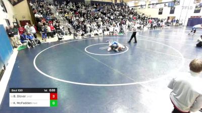 114 lbs Consi Of 16 #2 - Brock Glover, Jesuit High School - Tampa vs Kevin McFadden, Pennridge